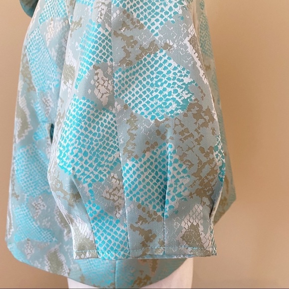 Samuel Dong Double Ruffle Neck Puff Sleeve Jacket - M - Picture 10 of 16